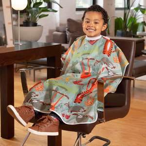 <b>Barber</b> Kids <b>Cape</b>-Professional Hairdressing Waterproof Eco-Friendly Hair Cutting <b>Cape</b> Adjustable Snap Closure Customizable - Product Image 4