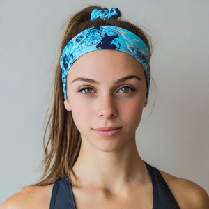 Bandeaux de sport pour femme 100% polyester à sublimation pour queue de cheval, pour l'entraînement, le jogging, la course et le fitness - Product Image 6