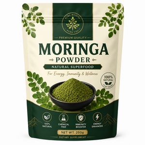 Polvo de Hoja de Moringa Más Vendido, 100% Natural, Polvo de Moringa Oleifera Rico en Nutrientes para Smoothies y Té Verde Herbal - Product Image 1