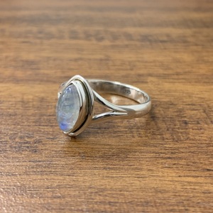 Moonstone Fine Pendant <b>Necklace</b> <b>Ring</b> 2.8 Grams - Product Image 1