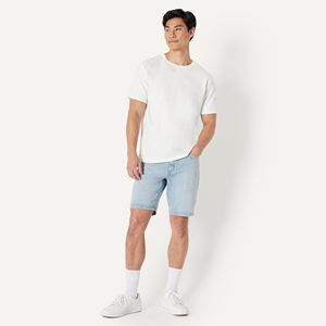 Shorts Bermuda en jean délavé pour homme, couleur unie, décontracté, respirant, 100 % coton, taille élastique, style Hip Hop, écologique, séchage rapide - Product Image 4
