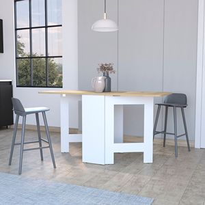 Tavolo da pranzo pieghevole bianco Kailua Design salvaspazio con 3 forme di piegabilità - Product Image 4