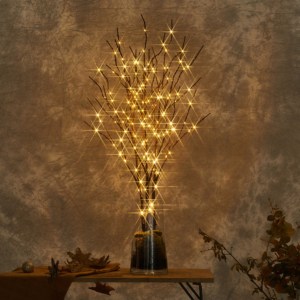 Guirlandes lumineuses écologiques en branches de saule, éclairage doux, décoration de fêtes, lumières d'ambiance pour la maison et le textile - Product Image 1