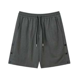 Bermudas holgadas informales con logotipo personalizado al por mayor para hombre, pantalones cortos deportivos para correr, pantalones cortos de algodón con cordón para gimnasio - Product Image 6