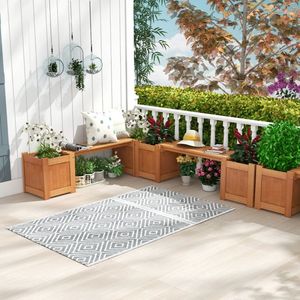 Banc de jardin en bois élégant pour balcon et patio, idéal pour la décoration extérieure - Product Image 4