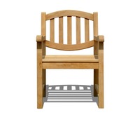 Sillón Reclinable Moderno y Duradero de Teca para Exteriores con Asa, Impermeable, Cómodo y Apilable para Apartamento, Sala de Estar, Cocina