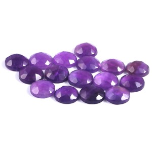 Gema suelta de amatista tallada en rosa, redonda, de alta calidad, precio de fábrica, proveedor a granel para la fabricación de joyas - Product Image 3