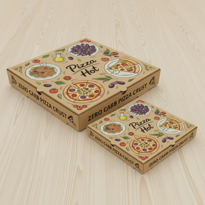 กล่องพิซซ่าพิมพ์ลายตามสั่งคุณภาพสูง สำหรับบรรจุภัณฑ์พิซซ่า พร้อมโลโก้และกระดาษลูกฟูกเกรดอาหาร - Product Image 1