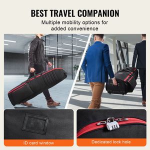 1800D Oxford Golf Club borsa da viaggio con ruote comodo copertura valigetta per i golfisti - Product Image 6