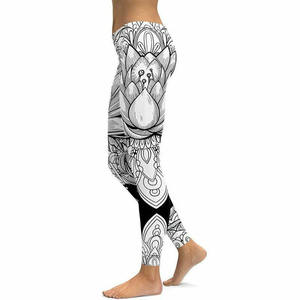 Activewear Compression <b>Pocket</b> Women's High Waist Yoga <b>Leggings</b> Solid Eco-Friendly Breathable Quick Dry Satin Spandex/Polyester - Product Image 5