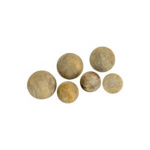 Ensemble de sphères gigognes en bois de manguier faites à la main |   Boules en bois décoratives en gros - Product Image 1