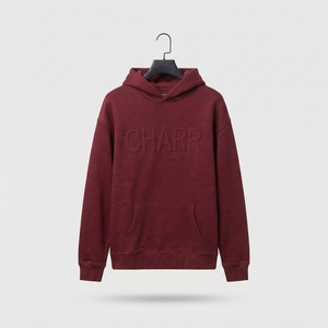 Heavyweight 100% Cotton Blank Hoodies French Terry Oversized Hoodies Men Custom Embossed Logo Men 500 Gsm <b>Thick</b> Unisex Hoody - Product Image 3
