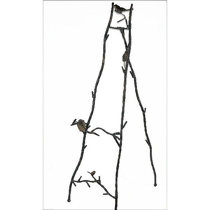 Black Metal Floor Easel Stand Rectangular Shape Iron Painted Standing Type for Balcony Flower Pot <b>Storage</b> Holder - Product Image 4