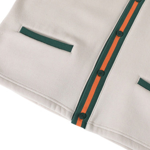 Custom Greek Sorority <b>Cardigan</b> <b>Sweater</b> Private Label Varsity <b>Cardigan</b> Manufacturer white fleece <b>cardigan</b> - Product Image 4