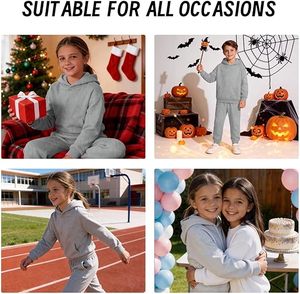 ชุดวอร์มเด็ก ชุดกีฬาน้ำหนักเบา ระบายอากาศได้ดี สำหรับเด็กชายและเด็กหญิง ชุดออกกำลังกาย - Product Image 4