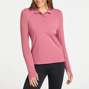 Chemise streetwear respirante pour femme, haute qualité, très vendue, avec logo brodé personnalisé, en tissu jersey de coton tendance - Product Image 3