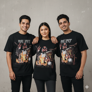 T-shirt court unisexe oversize en tissu épais 220 GSM, streetwear, impression de logo personnalisée, marque privée, faible MOQ - Product Image 2