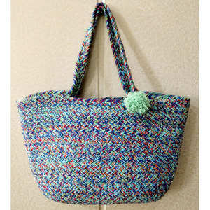 Sac fourre-tout moderne et élégant en coton blanc fait main pour femme, avec franges nouées, pochette d'été, bandoulière, grande capacité pour usage quotidien - Product Image 2