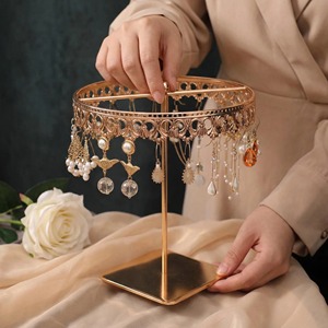 Beautiful Rotating <b>Round</b> Earring Organizer Stand For Jewelry Storage Display And Home Organization Or Gifting Purpose Stand - Product Image 1