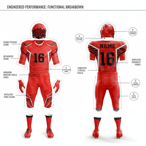 Conjunto de Uniforme de Fútbol Americano de Alto Rendimiento con Cuello en V, Estilo Único, Pantalones y Camiseta Ajustados, Ropa Deportiva para Prácticas de Equipo para Hombre - Product Image 2