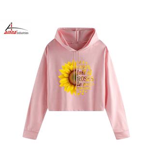 Croptop ชุดกีฬาแขนยาวผู้หญิง,เสื้อผ้าออกกำลังกายเสื้อครอปมีฮู้ดแบบรูดซิปด้านบนสำหรับใส่วิ่ง - Product Image 1