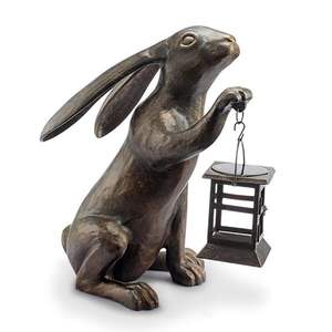 Statue de lapin en aluminium léger, décoration de jardin, facile à placer dans les jardins, les pelouses, les patios et les zones d'exposition extérieures - Product Image 5