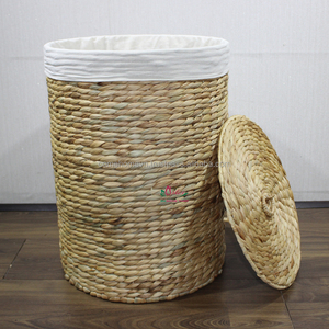 Artex Dong Thap Factory Handicraft Eco-Friendly Water Hyacinth <b>Woven</b> <b>Storage</b> <b>Basket</b> for Home Decor and Organization - Product Image 2