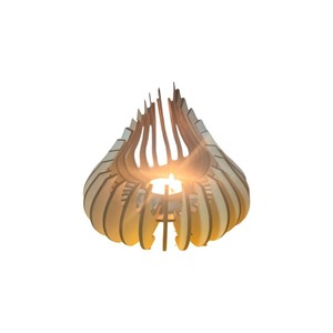 Portavelas de Madera de Forma Elegante, Ecológico, Decoración para el Hogar, Linterna - Product Image 1