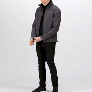 Customized Logo Printing Front Zipper <b>Stand</b> Collar Softshell Jackets 2025 Light <b>Weight</b> Men Softshell Jacket - Product Image 2
