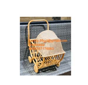 Nhà Máy rơm mây búp bê nôi & Nệm giỏ/tự nhiên mây wicker búp bê xe đẩy handmade Dollhouse sandy99gdgmailcom - Product Image 5