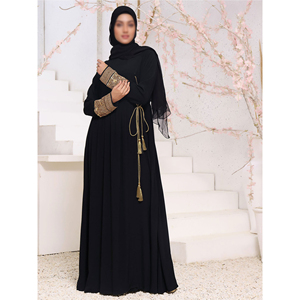 Abaya Musulmana Transpirable Personalizada de Manga Larga, Abaya para Eid, Ropa Islámica de Dubái, Abaya de Alta Calidad para Mujer - Product Image 3