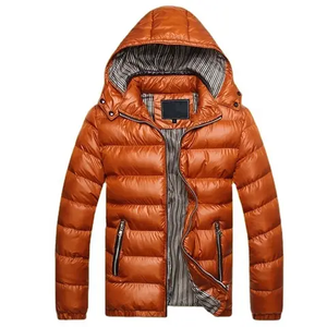 Chaquetas de Invierno Acolchadas para Hombre, Casuales, Ligeras, Cálidas, Transpirables, con Logotipo Personalizado, Capucha Negra de Nailon, Relleno de Poliéster - Product Image 6