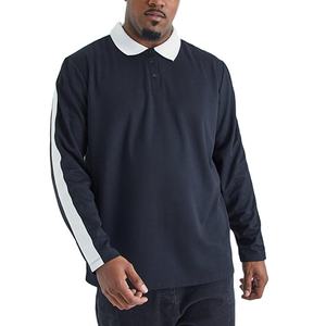 Prix d'usine en gros – T-shirt 100 % coton à manches longues, style urbain, avec empiècements, design uni sur les bras, extensible, séchage rapide, respirant - Product Image 1