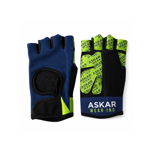 Gants de fitness unisexes mi-doigts bleu-vert respirants antidérapants pour musculation et entraînement en salle de sport avec support de poignet - Product Image 1