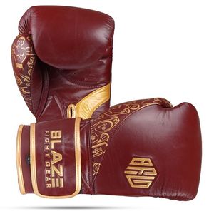 ถุงมือชกมวยหนังวัวแท้ BLAZE FIGHTGEAR ปิดด้วยแถบตีนตุ๊กแก ระบายอากาศได้ดี แห้งเร็ว จับกระชับมือ ปรับแต่งได้ - Product Image 3