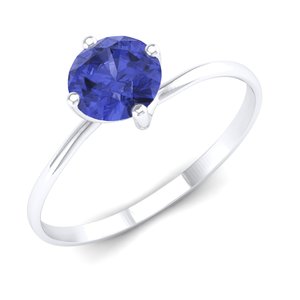 REYES Minimalist 14K Gold GRA Certified Moissanite <b>Ring</b> OEM ODM Custom Design Tanzanite Gemstone Gift Fine Jewelry For Women - Product Image 2