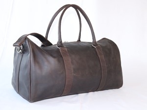 Sac de sport décontracté de luxe portable en cuir véritable noir imperméable avec fermeture éclair, durable et écologique, vente en gros - Product Image 1