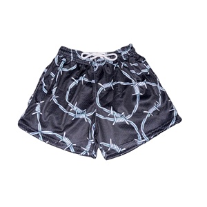 กางเกงบาสเก็ตบอลชายแบบตาข่าย 5 นิ้ว สไตล์ไฮสตรีท เอวยางยืดสูง โลโก้ด้านหน้า ผลิตจากโพลีเอสเตอร์/คอตตอน ระบายอากาศได้ดี แห้งเร็ว - Product Image 1