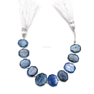 Meilleure qualité Premium fait à la main bleu Kyanite perles de pierres précieuses forme octogonale à facettes brin naturel créatif fabrication de bijoux Festival - Product Image 1