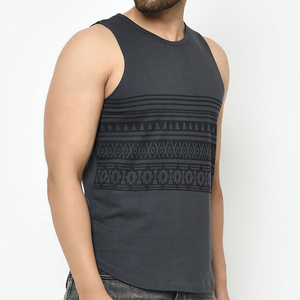 Custom Logo Solid Tank Top For Men Plus Size Workout Gym Sports <b>Vest</b> Fitness-<b>Stringer</b> 3D Pattern OEM Service For Running - Product Image 3