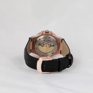 Nouvelle montre de luxe tendance et élégante, sertie de diamants Moissanite de laboratoire DVVS, faite à la main, demi-diamants, bicolore, pour homme et femme, en stock. - Product Image 4