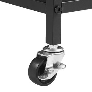 Cesto Portabiancheria a 3 Sezioni con Ruote, Motivo Quadrato, 2 Cassetti, Ganci e Ruote, Cesto Estraibile, Organizzatore per la Conservazione - Product Image 4