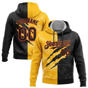 Sudadera con Capucha Personalizada para Hombre con Nombre y Número, Diseño de Bloques de Color, Sublimación, Poliéster, Ropa Deportiva Informal de Otoño - Product Image 5