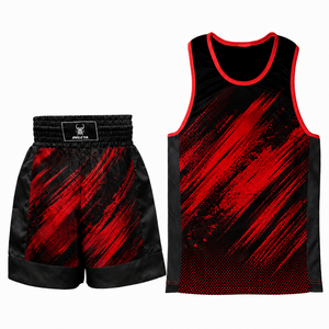 Pantalones Cortos de Boxeo de Poliéster/Satén Hechos a Medida de Alta Calidad, Chalecos Cómodos y Duraderos para Artes Marciales, Impresión Personalizada para Unisex - Product Image 1