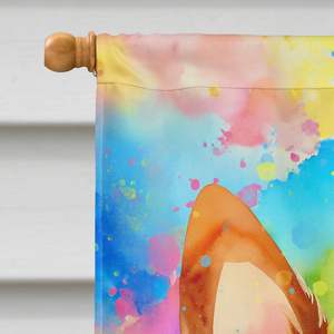 Corgi Hippie gran poste de porche decorativo patio Banner Multicolor colgante de pared poliéster tamaño de la casa ilustraciones Multicolor - Product Image 3