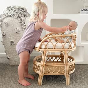 Tables à langer pour poupées miniatures, jouets pas chers pour enfants, vente en gros de tables à langer en rotin pour poupées - Product Image 6