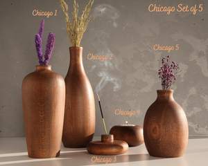 Juego de Jarrones Minimalistas, Jarrón para Flores, Regalo para Recién Casados, Decoración de Madera Hecha a Mano para el Hogar, Regalo de Cierre para Compradores, Regalo para el Primer Hogar, Regalo para Agentes Inmobiliarios - Product Image 5