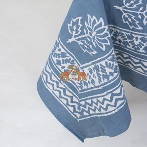 Mantel de Algodón Puro 100% Hecho a Mano con Diseño Floral de Loto, Estampado a Bloque, Decoración para Mesa de Boda, Cubierta para Mesa de Comedor - Product Image 5