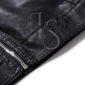 <b>Top</b> Selling Premium Quality <b>Leather</b> Canvas Stand Front Men's Winter Jacket Comfortable Breathable Waterproof for Online Sale - Product Image 6
