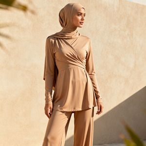 Wholesale 3 Piece Islamic Swimwear for Women <b>Modest</b> Burkini Long Sleeve Pants Hijab <b>Set</b> - Product Image 3